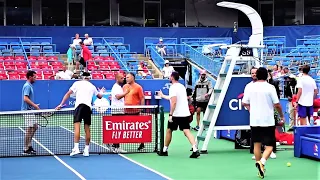 Grigor Dimitrov  practice with Dan Evans 🎾 CITI OPEN, Washington DC 2022 🐼