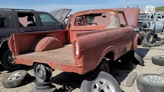 U pull junkyard trucks walk around - Who junked a 1962 Ford short bed Unibody pickup ?!?!?!?!?