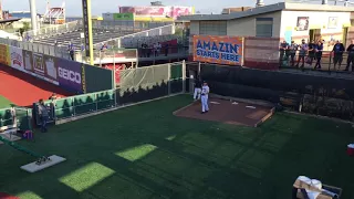 Noah Syndergaard Throwing a bullpen at MCU Park