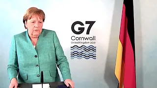 12.06.2021 - Angela Merkel - Zwischenstand G7 Großbritannien (Tag 2) [enthält Tonstörungen]