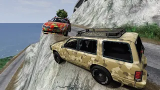 Cliff Drop Crashes #1 - BeamNG Drive | CrashIcon