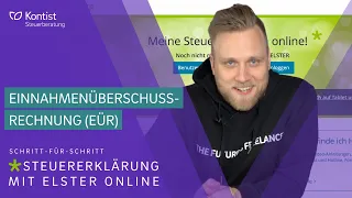 Income Surplus Calculation in ELSTER Online 2022 | My ELSTER Tutorial for the Self-Employed | EÜR