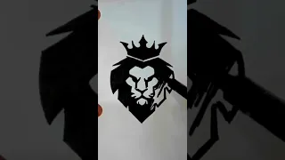 Draw lion king tattoo||KACHO DRAWING||10k views #viral #shorts