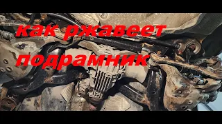 Замена заднего подрамника, подвеска Audi A6 C6(4F) 3.0 TDI| Rear Subframe | Hinten Aggregateträger |