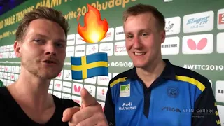 Mattias Falck World Championships 2019 Table Tennis Budapest | Semi-Final Interview | Jörgen Persson