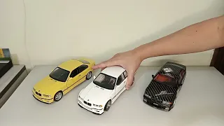 BMW M3 E36, BMW M3 E36 AC Schnitnzer and BMW M3 GTR E36 by UT Models 1/18