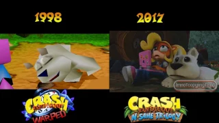 Crash Bandicoot N Sane Trilogy - All Intro Cutscenes Comparison