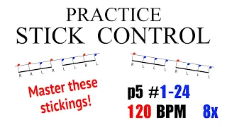 Stick Control #1-24 120 bpm short version 🔥 Get started here!