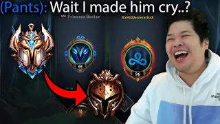 I hired a BOOSTER and pretended to be Bronze 2 but I accidently made him cry.. (Challenger Secret)