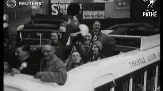 ENGLAND: SPORTS : West Bromwich  return home with the F.A. Cup (1931)