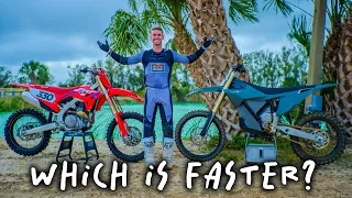 Is AJ Faster On A Stark Or His Honda 450?