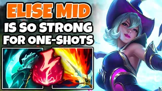 ELISE MID is GOD TIER for ONE-SHOTS. (2600 Damage in 1 second) | Off-Meta Climb | 13.12