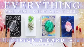 ⏰EVERYTHING you NEED to know about 2024 🍀💸🏡💕**detailed af**🔮✨pick a card ♣︎ tarot reading✨🔥