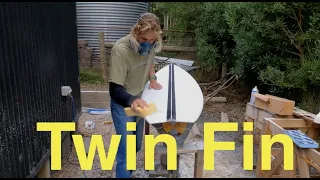 Hand Shaping a performance twin fin Surfboard   4K