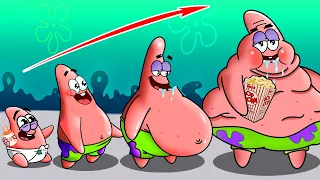 (Animation) Evolution of Fat PATRICK: Skinny to Very Fat | Spongebob Squarepants Animation