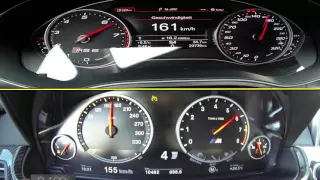 (2014) Audi RS6 Avant (560hp)  VS (2014) BMW M6 Cabrio (560hp) - Acceleration 0-280 Km/h HD 2016