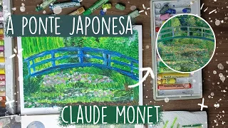 PINTEI A PONTE JAPONESA COM GIZ PASTEL OLEOSO + curiosidades sobre a obra