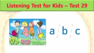 Listening Test for Kids | Test 29