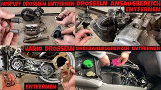 Alle Drosseln vom Roller entfernen in der Praxis / Antrieb Ansaugbereich Auspuff Elektrik