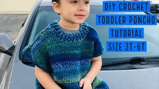 DIY Crochet Toddler Poncho {Size 3-6T) Tutorial