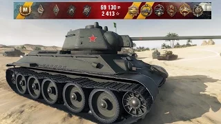 WoT: Best Game in T-34 on 0.9.10 - Sand River