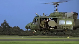 Perifoneo nocturno en helicóptero UH-1N de la AVIACIÓN EJÉRCITO DE COLOMBIA