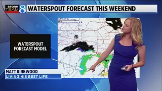 Waterspout outbreak possible on the Great Lakes this weekend