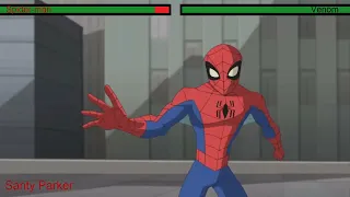 Spectacular Spiderman vs Venom Final Fight Part 3 With Health Bars