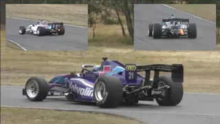 S5000 NO MUFFLERS! Fly Bys at Race Tasmania Baskerville 2021 great sound F5000 Ford Coyote V8