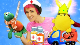 Toys need help! New babysitter for Lucky. Kids pretend play with toys & Family fun videos for kids.