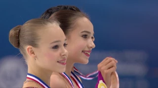 2016 ISU Junior Grand Prix Final - Marseille - Ladies Victory Ceremony