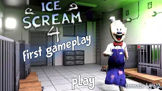 ICE SCREAM 4 FIRST GAMEPLAY | NEW MENU AND CUTSCENES | fanmade