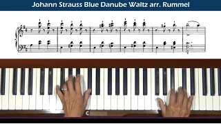 Strauss / Rummel Blue Danube Waltz Piano Tutorial