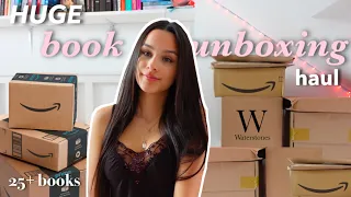 huge book unboxing haul📦✨| amazon, waterstones, the works...