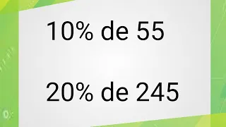 Dicas de Porcentagem - 10% e 20% de um número