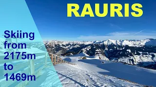 RAURIS (Austria) - Skiing from 2175m to 1469m - January 1st 2022
