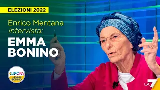 Elezioni 2022 | Enrico Mentana intervista Emma Bonino di Più Europa