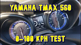 Acceleration Test (0-100 kph) - Yamaha TMAX560 (2020) - VLOG253 [4K]