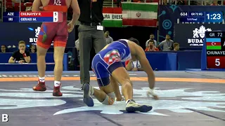 1/4 GR - 72 kg: R. CHUNAYEV (AZE) v. M. GERAEI (IRI)