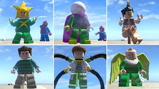 All Sinister Six Characters w/ Spider Man in LEGO Marvel Super Heroes