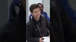Tom Holland Making A Funny Face At The AIRPORT