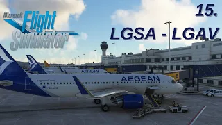 MSFS | Greece Tour Leg 15 | Chania - Athens | Aegean Airlines | A320neo