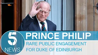 Prince Philip makes rare public appearance  to hand over military role to Camilla | 5 News