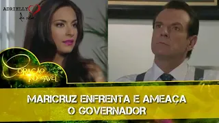 Coração Indomável - Maricruz enfrenta e ameaça o Governador