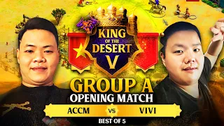 ACCM vs VIVI King of the Desert 5 Opening Match Group A #ageofempires2