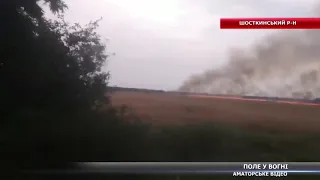 На Сумщині від удару блискавки загорілося поле