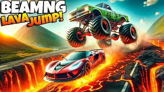 Upgrading Cars to Jump LAVA in BeamNG Drive?!