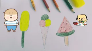 How to draw different kinds of ice cream?