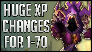 80% Less XP To 70?? Level Faster Than Ever With HUGE Leveling Changes