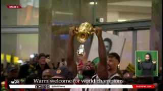 A  warm welcome back home for Rugby World Cup Champions
